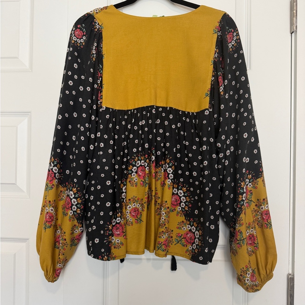 Anthropologie x Farm Rio INTARSIA Small Pullover Boho Blouse - Picture 10 of 12